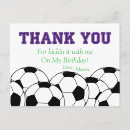 Cartão Postal Bola de Futebol Puro Obrigado Cartão-Postal