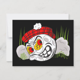 Cartão Postal Bola de Golfe Escondido, Esporte Engraçado