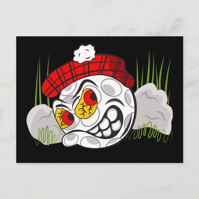 Cartão Postal Bola de Golfe Escondido, Esporte Engraçado (Frente)