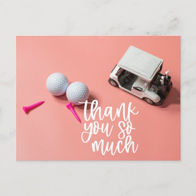 Cartão Postal Bola de golfe para a pequena golfista Carta de agr (Frente)