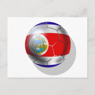 Cartão Postal Bola do time de futebol da Costa Rica em 2014