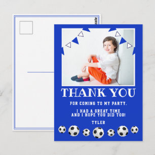 Cartão Postal Bolas de Futebol Foto Esportiva de Aniversário Obr