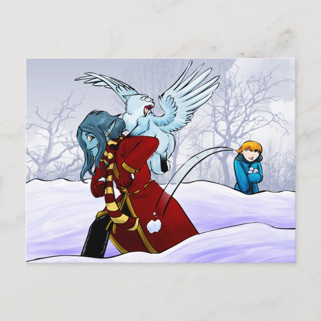 Cartão Postal Bolas de neve! (Frente)