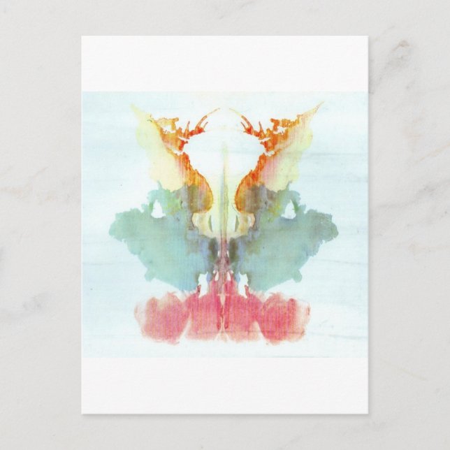 Cartão Postal Bolas de Tinta de Rorschach Placa 9 Humana (Frente)