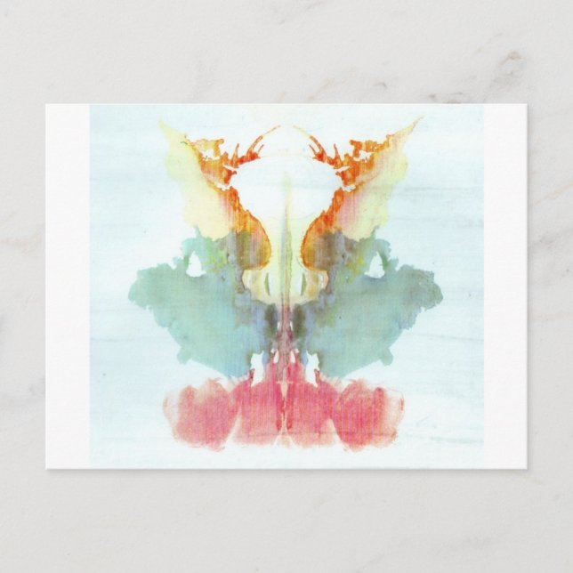 Cartão Postal Bolas de Tinta de Rorschach Placa 9 Humana (Frente)