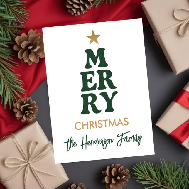 Cartão Postal Bold Modern Feliz Natal (Criador carregado)