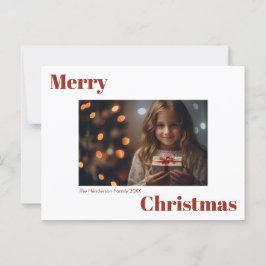 Cartão Postal Bold Modern Simples Feliz Natal 1 Foto