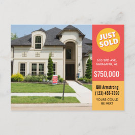 Cartão Postal Bold Red acabou de vender anúncio imobiliário