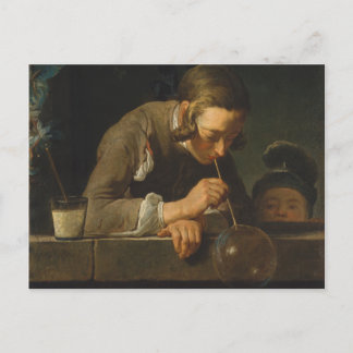 Cartão Postal Bolhas de sabão - Jean Siméon Chardin