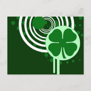 Cartão Postal bolhas de shamrock hi-fi