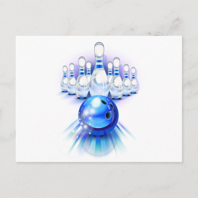 Cartão Postal Boliche azul (Frente)