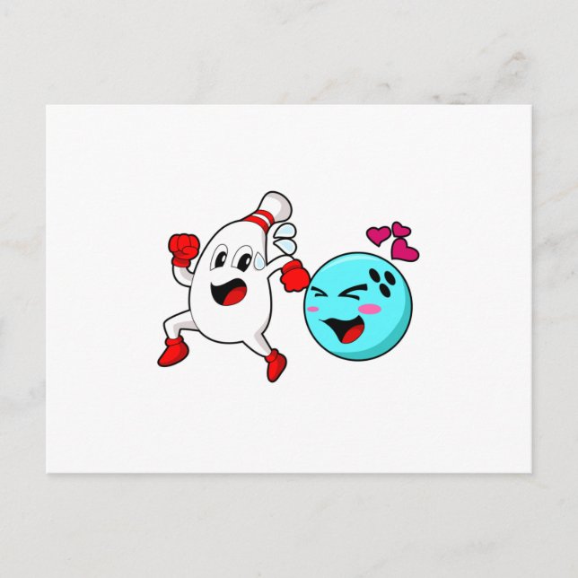 Cartão Postal Boliche Bola de boliche (Frente)