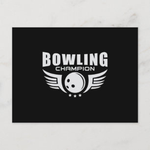 Cartão Postal Boliche Bowler Sport Strike Bowl Team Funny Gift