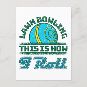 Cartão Postal Boliche De Lawn É Assim Que Eu Rolo