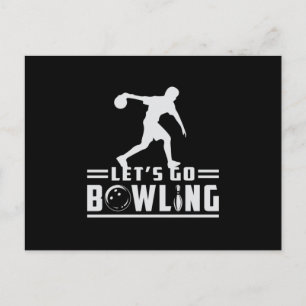 Cartão Postal Boliche Esporte Bowler Strike Bowl Team Engraçado