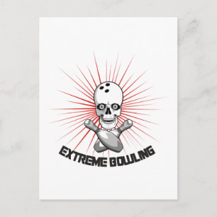 Cartão Postal Boliche Extreme - Caveira e Pinos Cruzados