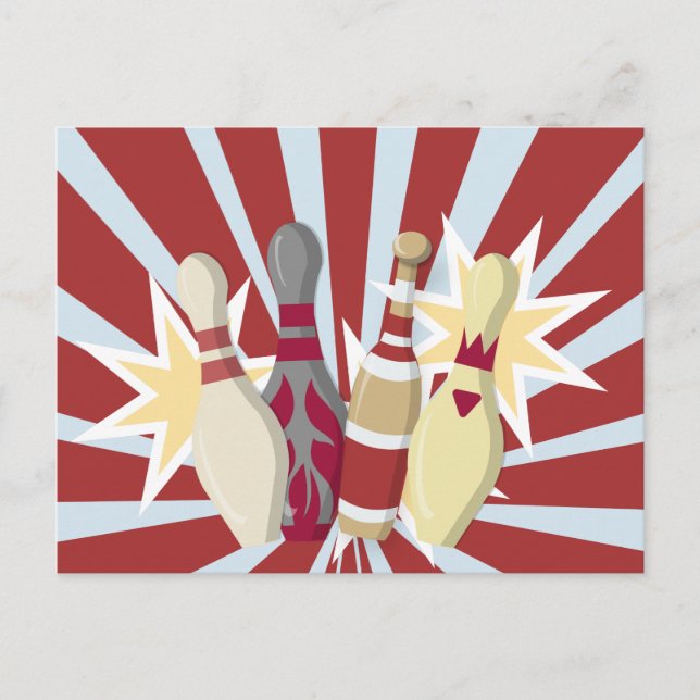 Cartão Postal Boliches Vintage Themed (Frente)