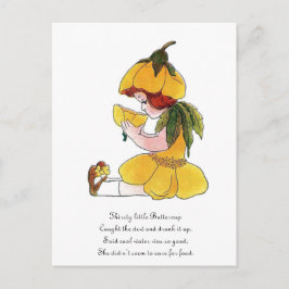 Cartão Postal Bolinha Flor Menina Engraçada Menina Bonitinha