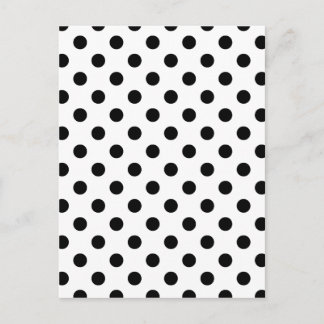 Cartão Postal Bolinhas grandes - Preto em branco