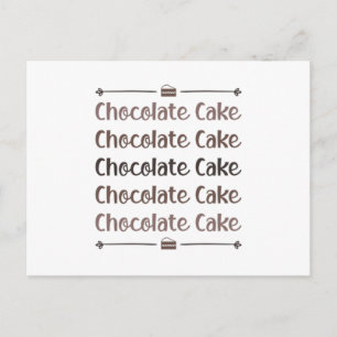 Cartão Postal Bolinho de chocolate doce Dia do bolo de chocolate