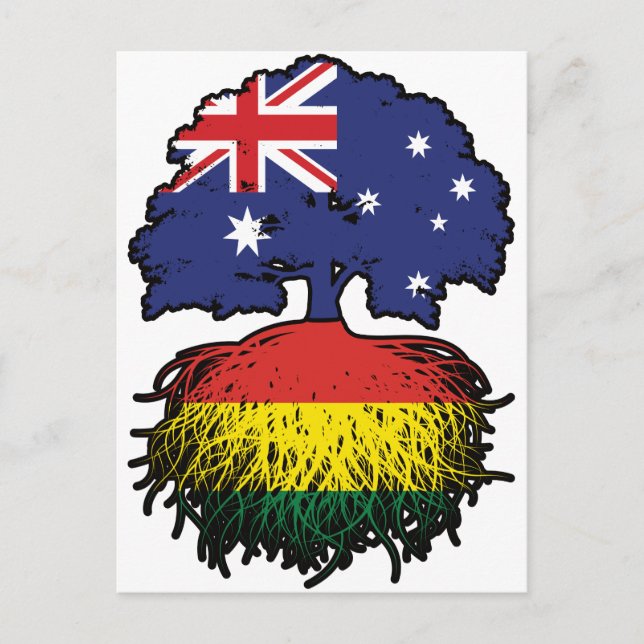 Cartão Postal Bolívia Austrália, Bolívia, Raízes de Árvore da Au (Frente)