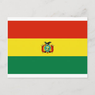 Cartão Postal Bolívia Flag BO