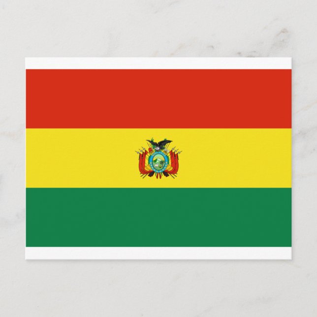 Cartão Postal Bolívia Flag BO (Frente)