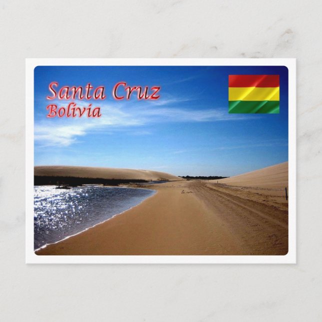 Cartão Postal Bolívia - Papais noeis Cruz - Lomas de Arena - (Frente)