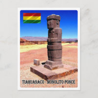 Bolívia - Tiahuanaco - Monolito - Ponce -