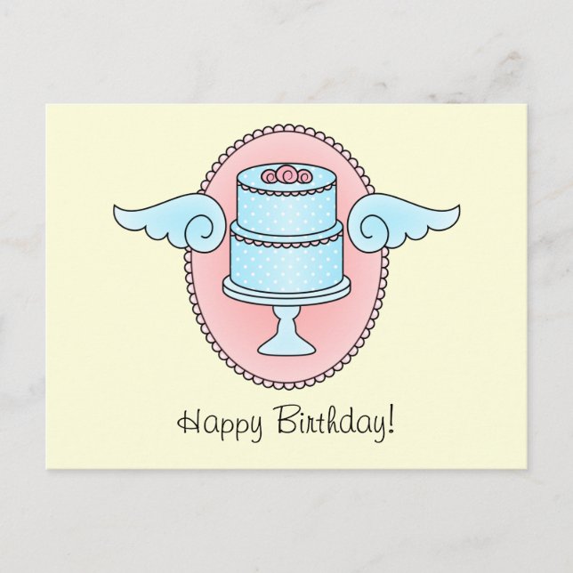 Cartão Postal Bolo com Asas (Frente)