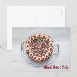 Cartão Postal Bolo da Floresta Negra para lama doce de gateau