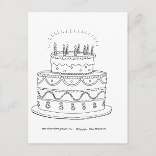 Cartão Postal Bolo de aniversário
