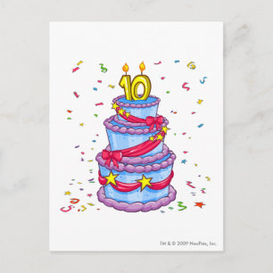 Cartão Postal Bolo de aniversário