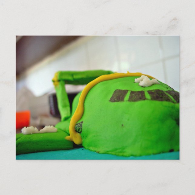 Cartão Postal Bolo de aniversário de 2 aves Thunderbird (Frente)