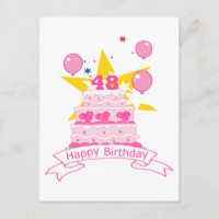 Bolo de Aniversário de 48 Anos