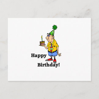 Cartão Postal Bolo de Aniversário - Homem