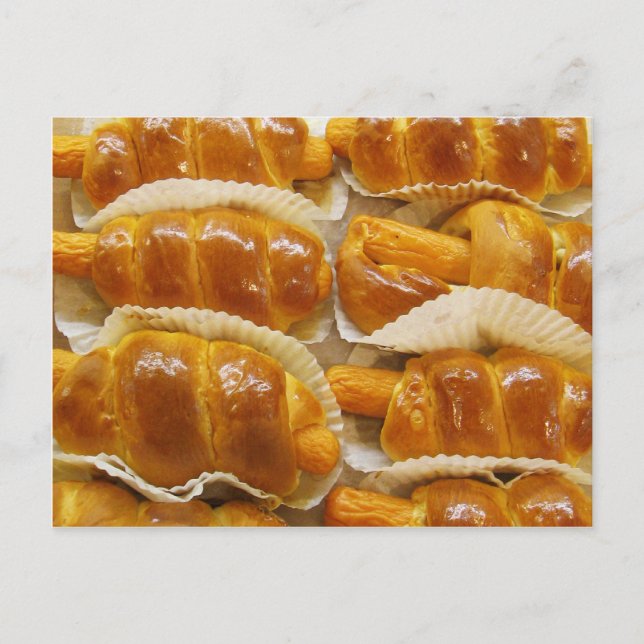 Cartão Postal Bolo de Cachorro Quente... Comida do deserto asiát (Frente)