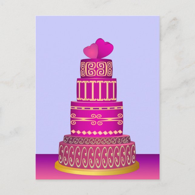 Cartão Postal Bolo de Casamento (Frente)