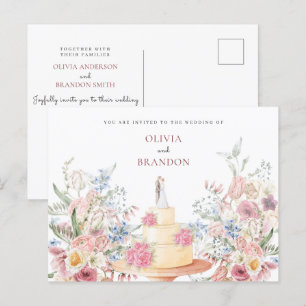 Cartão Postal Bolo de casamento