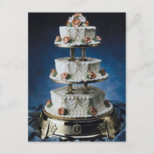 Cartão Postal Bolo de Casamento de Camada Separada