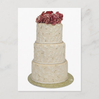 Cartão Postal Bolo de Casamento em Camada Redonda