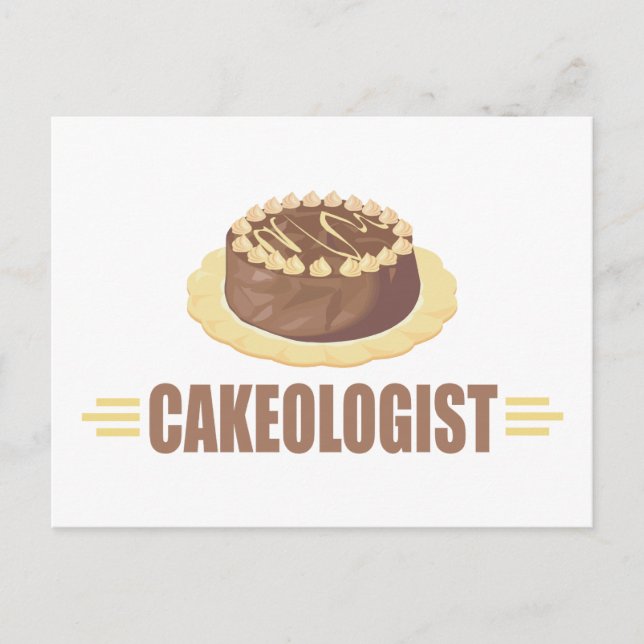 Cartão Postal Bolo de Chocolate Engraçado (Frente)