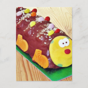 Cartão Postal Bolo De Chocolate Para Crianças Em Forma De Lagar