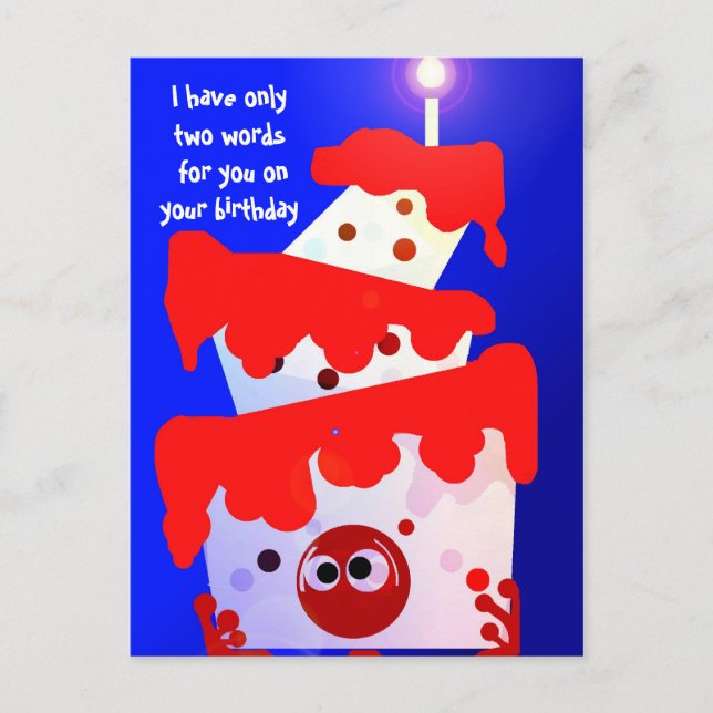 Cartão Postal Bolo de Comida (Frente)