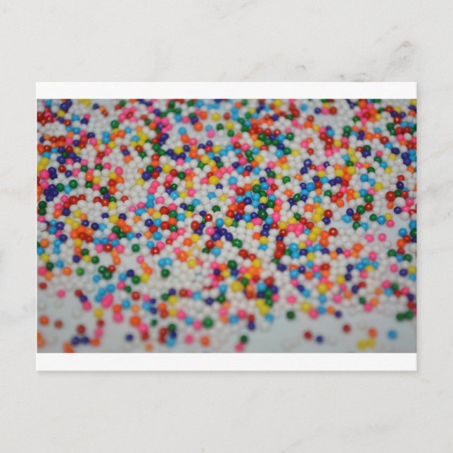 Cartão Postal Bolo De Cupcake Arte De Padrão De Arco-Íris De Sob (Frente)