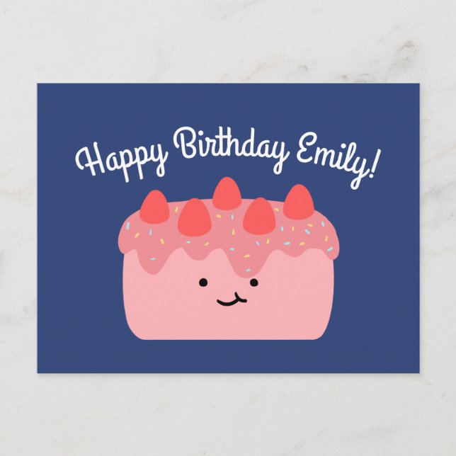 Cartão Postal Bolo de Morango (Frente)