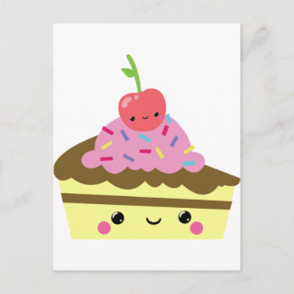 Cartão Postal Bolo de Sorvete Kawaii