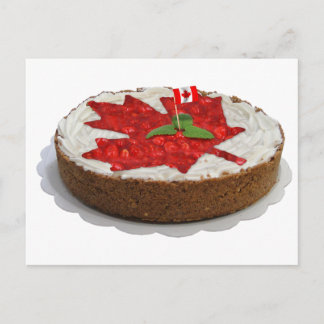 Cartão Postal Bolo Folha de Cereja Canadiano