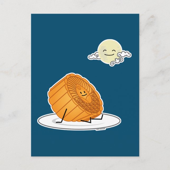 Cartão Postal Bolo lunar do Festival do Meio Outono bolos lunare (Frente)