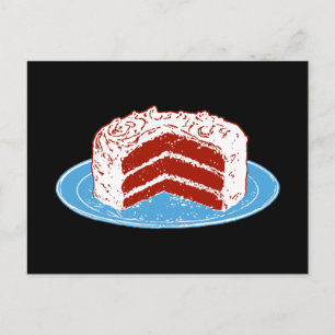 Cartão Postal Bolo Velvet Vermelho